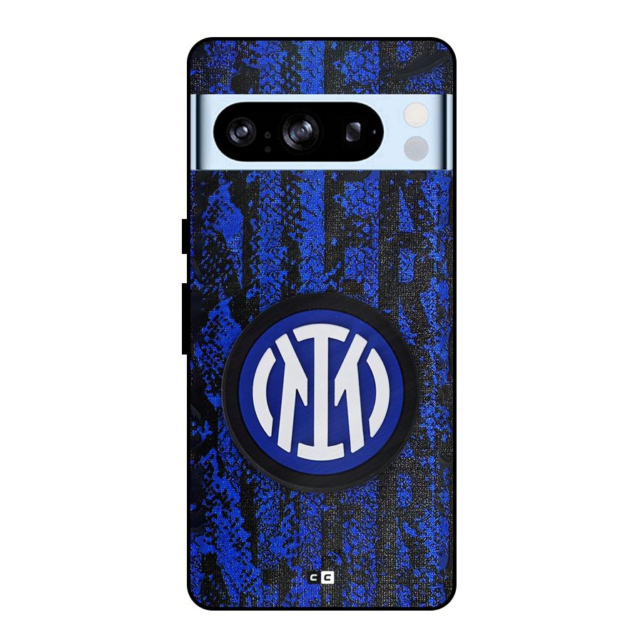 Inter Milan Texture Metal Back Case for Google Pixel 8 Pro