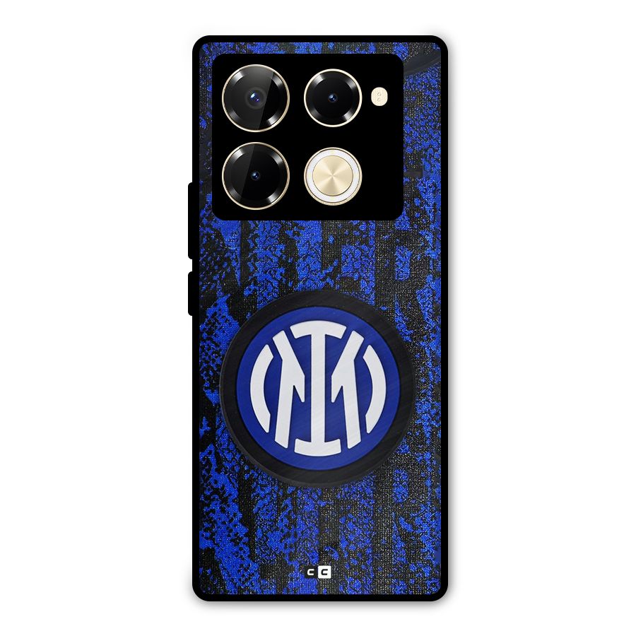 Inter Milan Texture Metal Back Case for Infinix Note 40 Pro