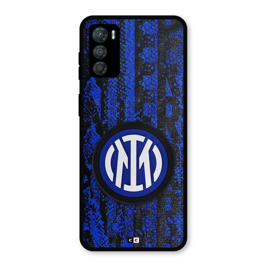 Inter Milan Texture Metal Back Case for Moto G42