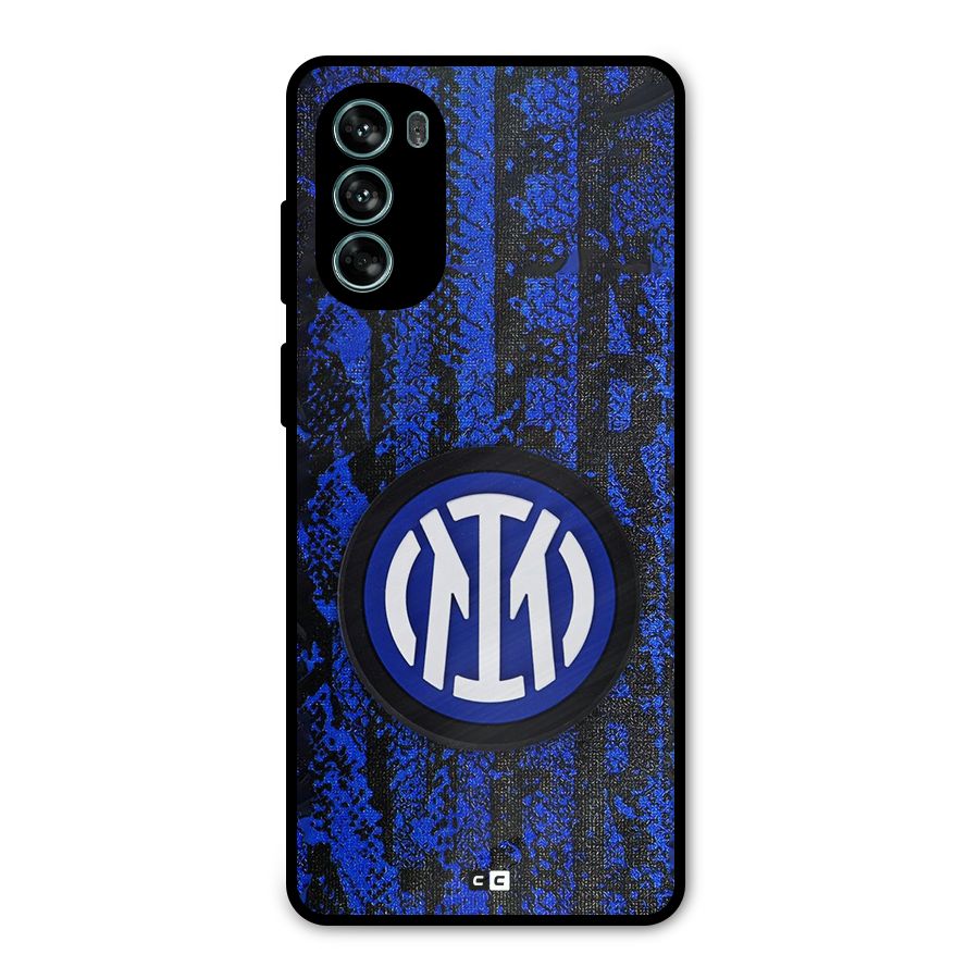 Inter Milan Texture Metal Back Case for Moto G62