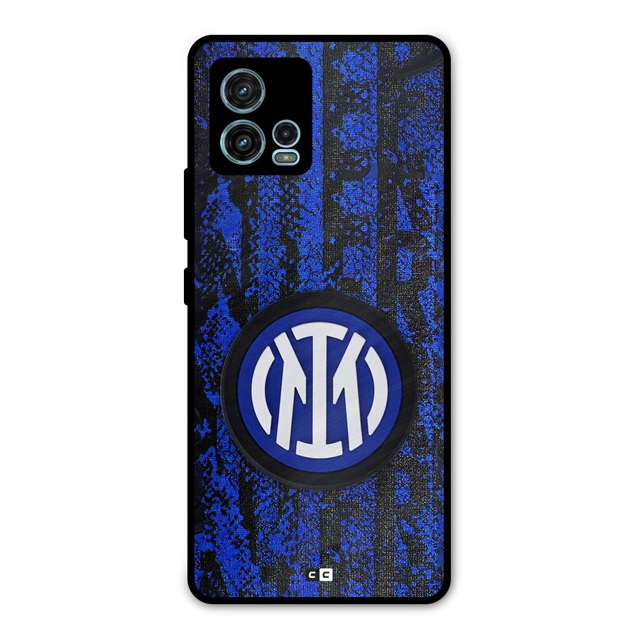 Inter Milan Texture Metal Back Case for Moto G72