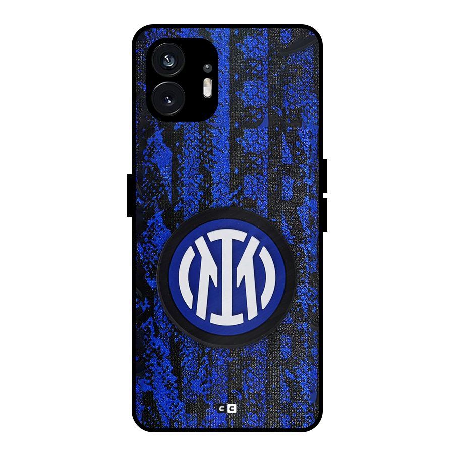 Inter Milan Texture Metal Back Case for Nothing Phone 2