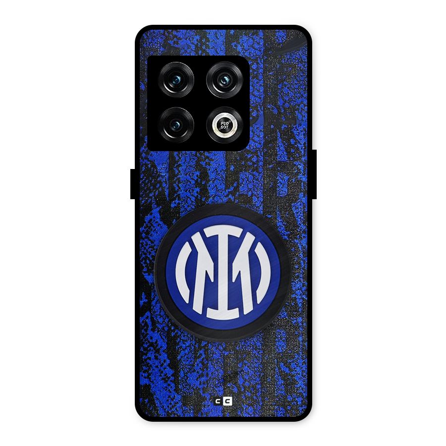Inter Milan Texture Metal Back Case for OnePlus 10 Pro 5G
