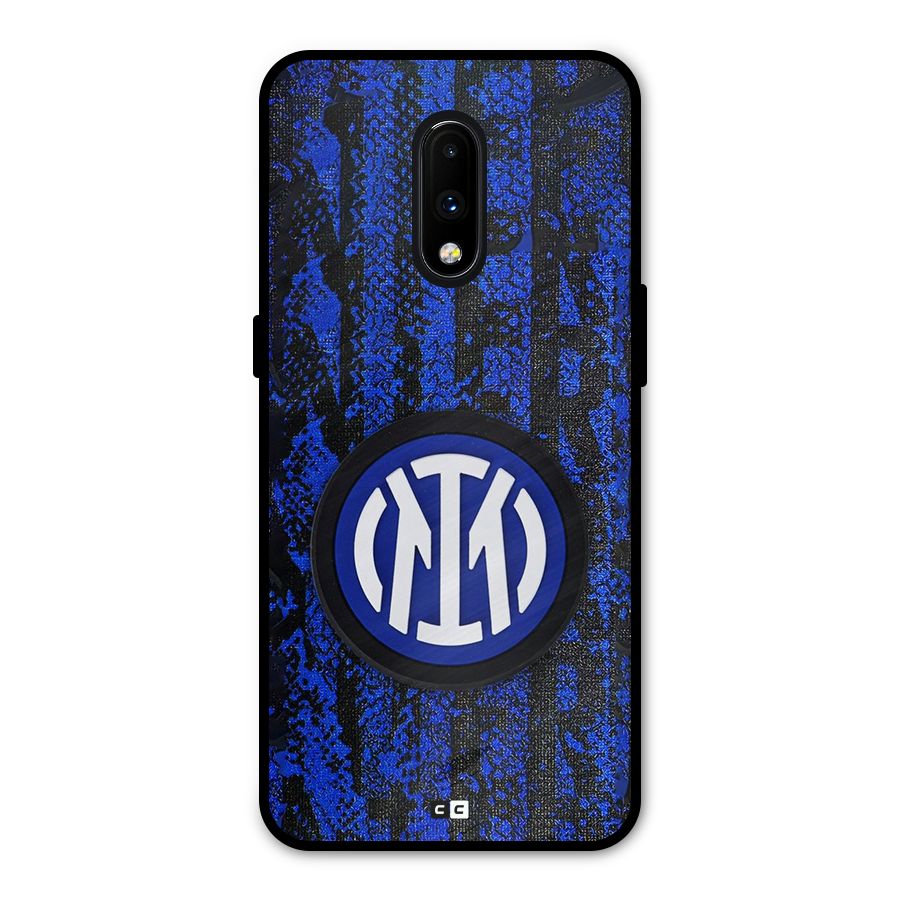 Inter Milan Texture Metal Back Case for OnePlus 7