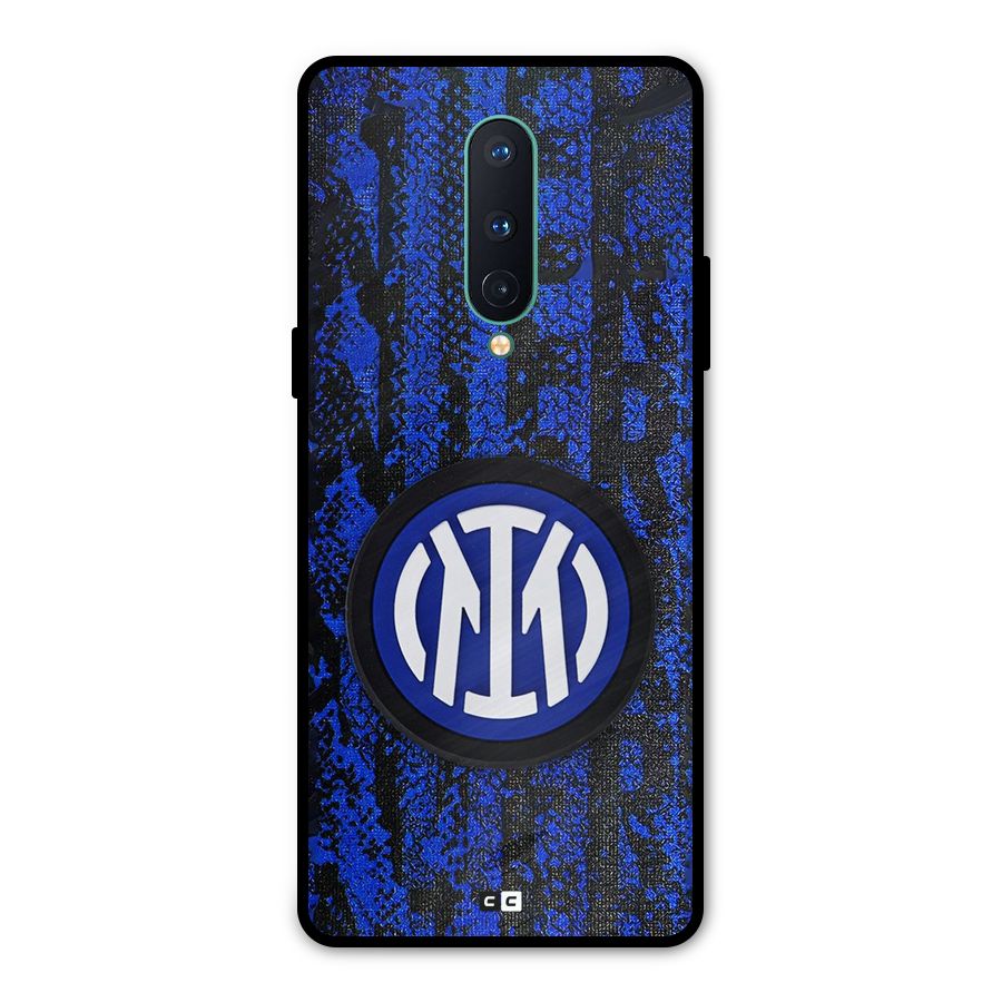 Inter Milan Texture Metal Back Case for OnePlus 8