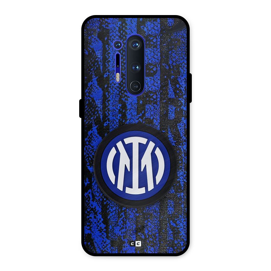 Inter Milan Texture Metal Back Case for OnePlus 8 Pro