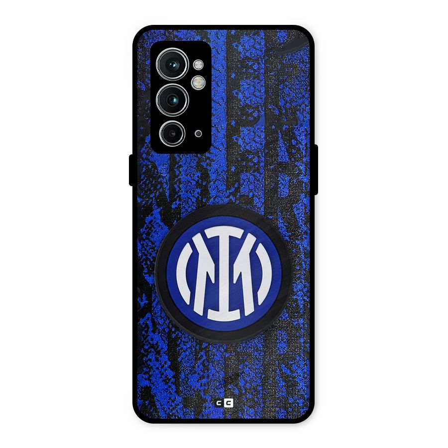 Inter Milan Texture Metal Back Case for OnePlus 9RT 5G