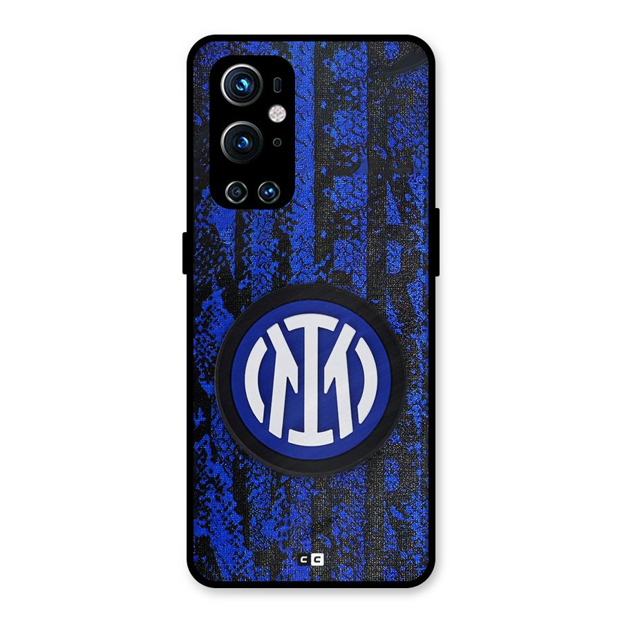 Inter Milan Texture Metal Back Case for OnePlus 9 Pro