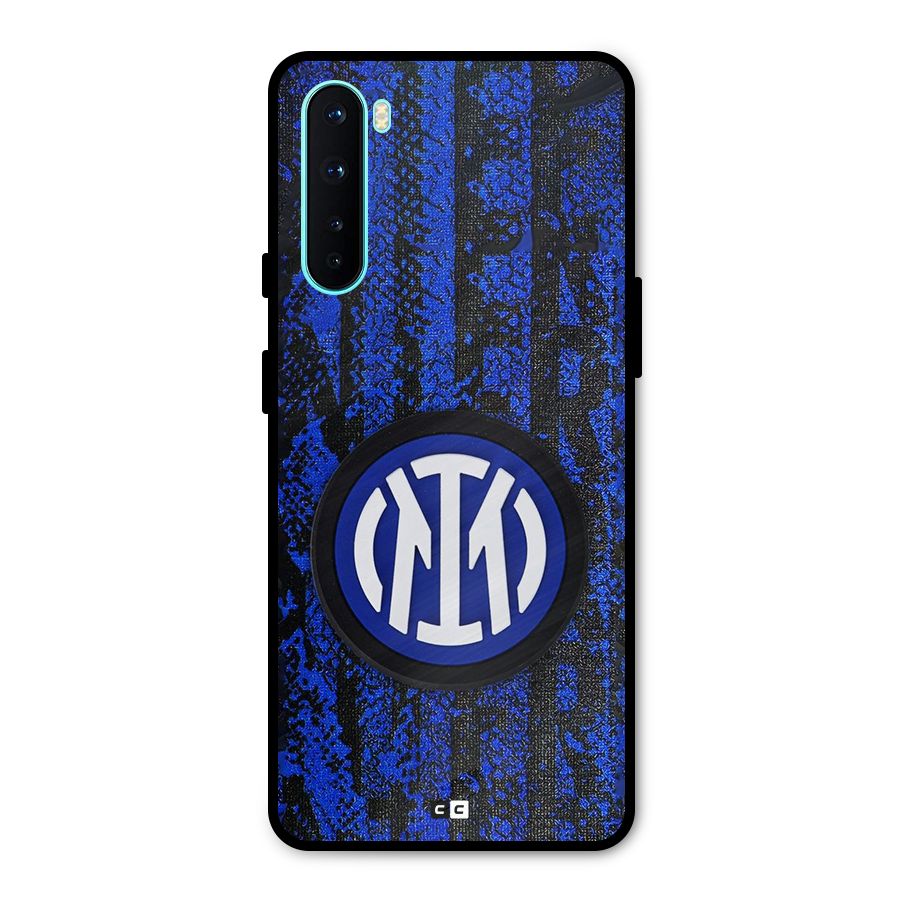 Inter Milan Texture Metal Back Case for OnePlus Nord