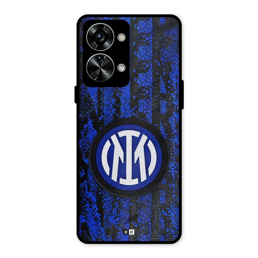 Inter Milan Texture Metal Back Case for OnePlus Nord 2T