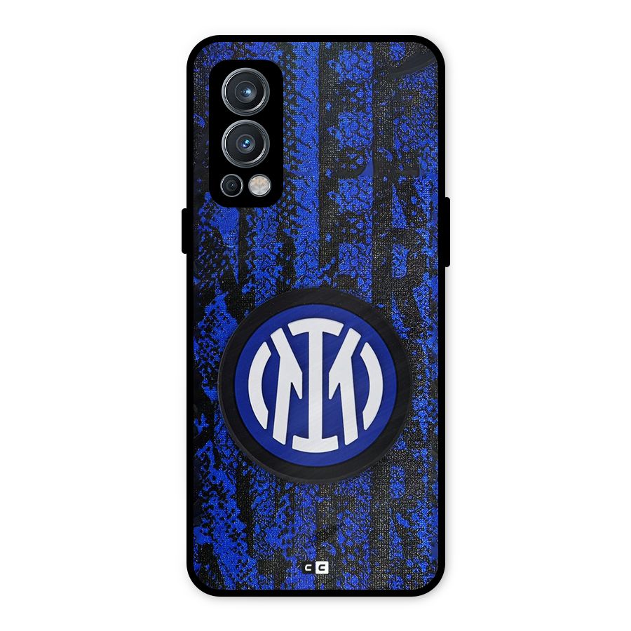 Inter Milan Texture Metal Back Case for OnePlus Nord 2 5G