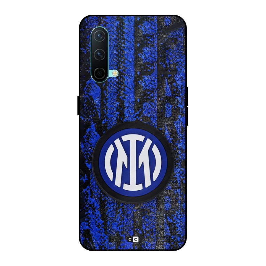 Inter Milan Texture Metal Back Case for OnePlus Nord CE 5G