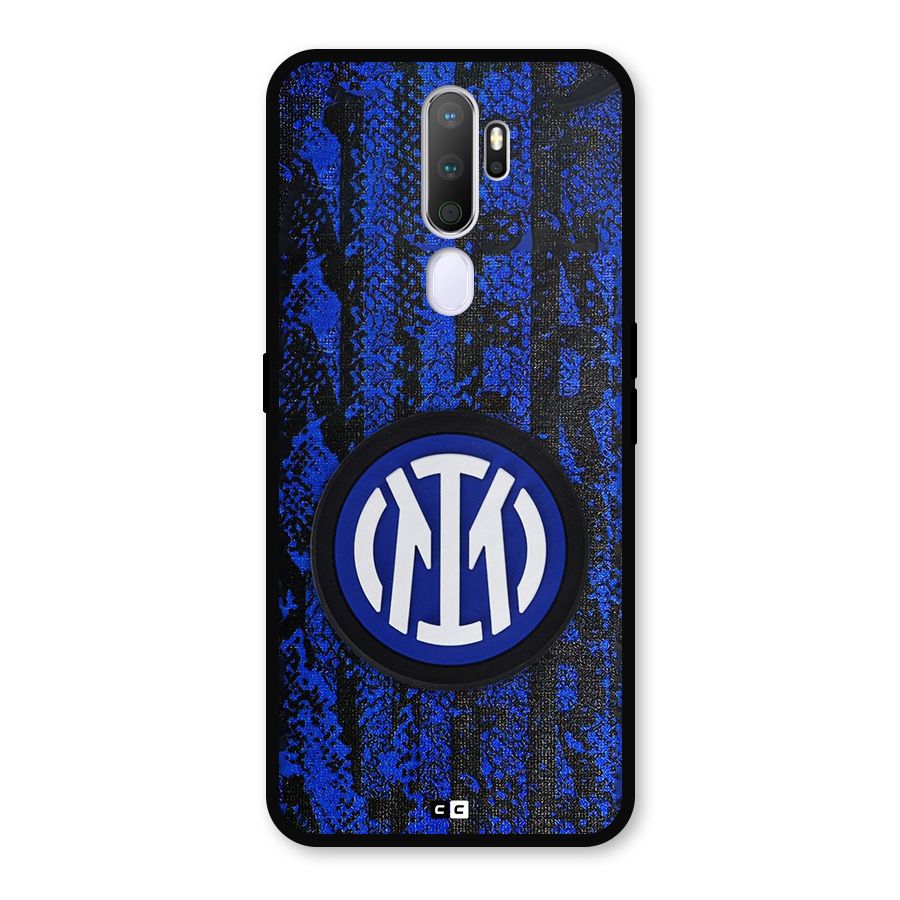 Inter Milan Texture Metal Back Case for Oppo A5 (2020)