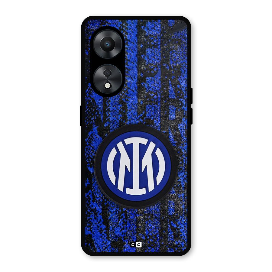 Inter Milan Texture Metal Back Case for Oppo A78