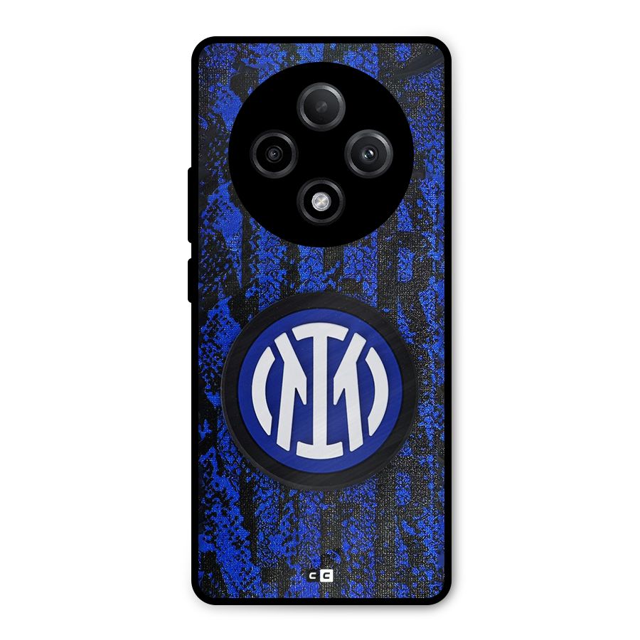 Inter Milan Texture Metal Back Case for Oppo F27 Pro Plus