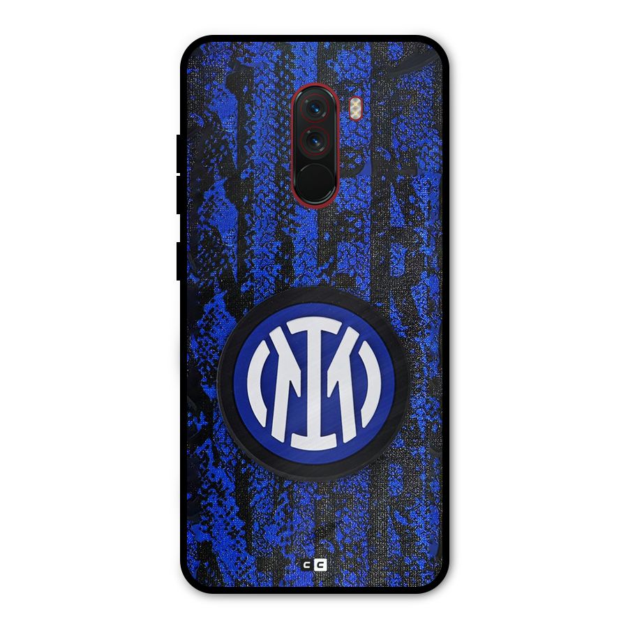 Inter Milan Texture Metal Back Case for Poco F1