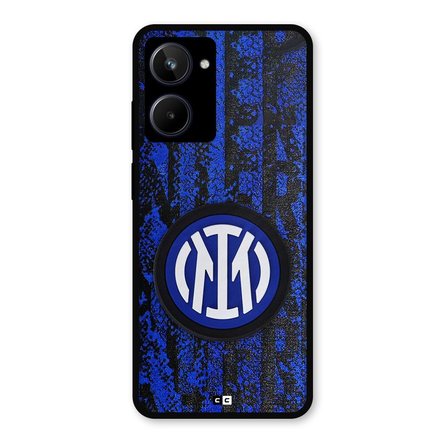 Inter Milan Texture Metal Back Case for Realme 10