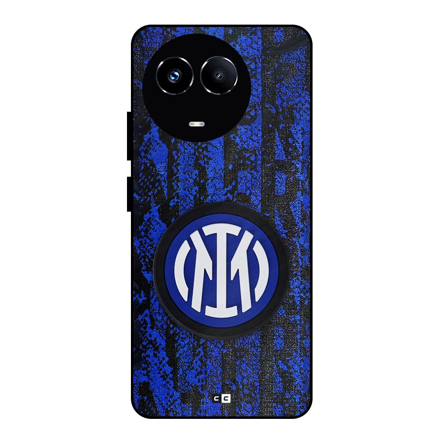 Inter Milan Texture Metal Back Case for Realme 11 5G