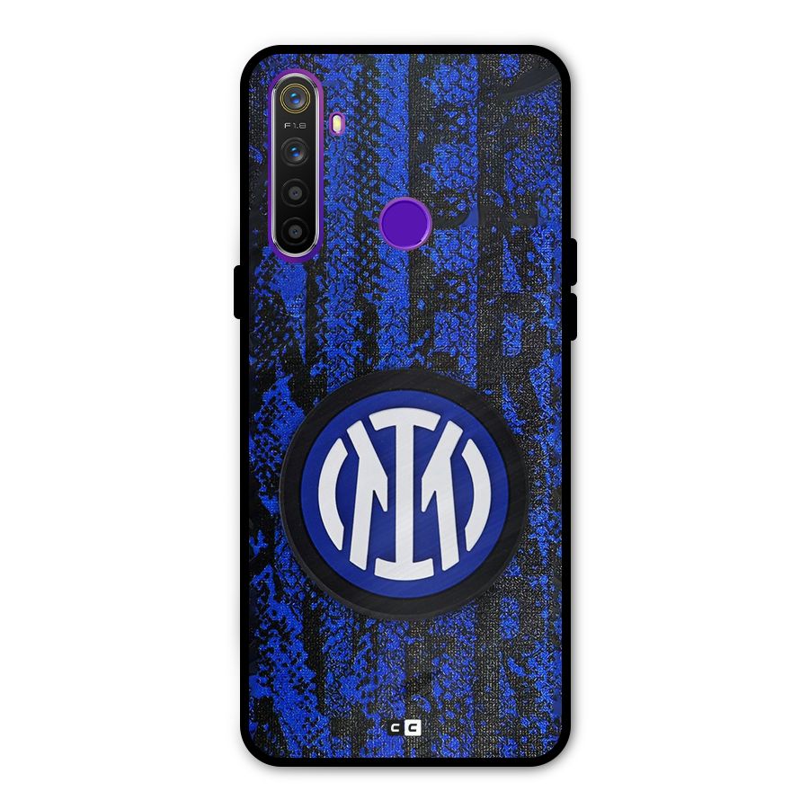 Inter Milan Texture Metal Back Case for Realme 5i