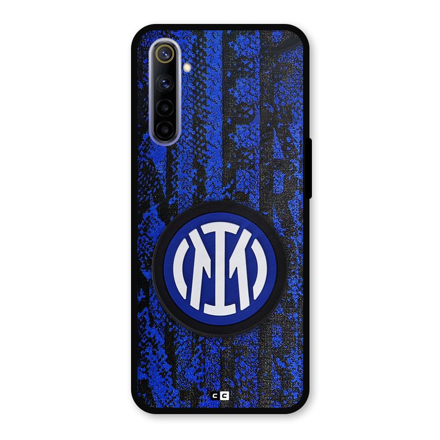 Inter Milan Texture Metal Back Case for Realme 6i