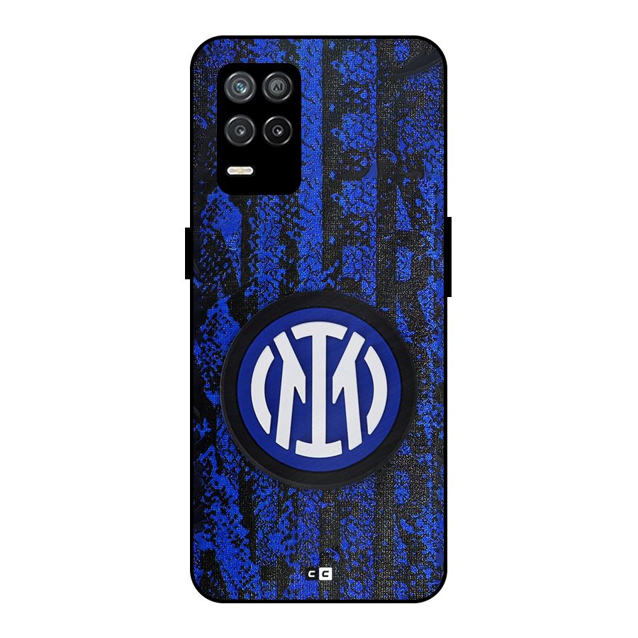 Inter Milan Texture Metal Back Case for Realme 8s 5G