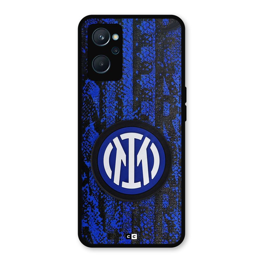 Inter Milan Texture Metal Back Case for Realme 9i