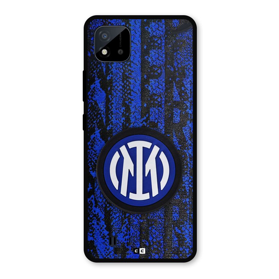 Inter Milan Texture Metal Back Case for Realme C11 2021