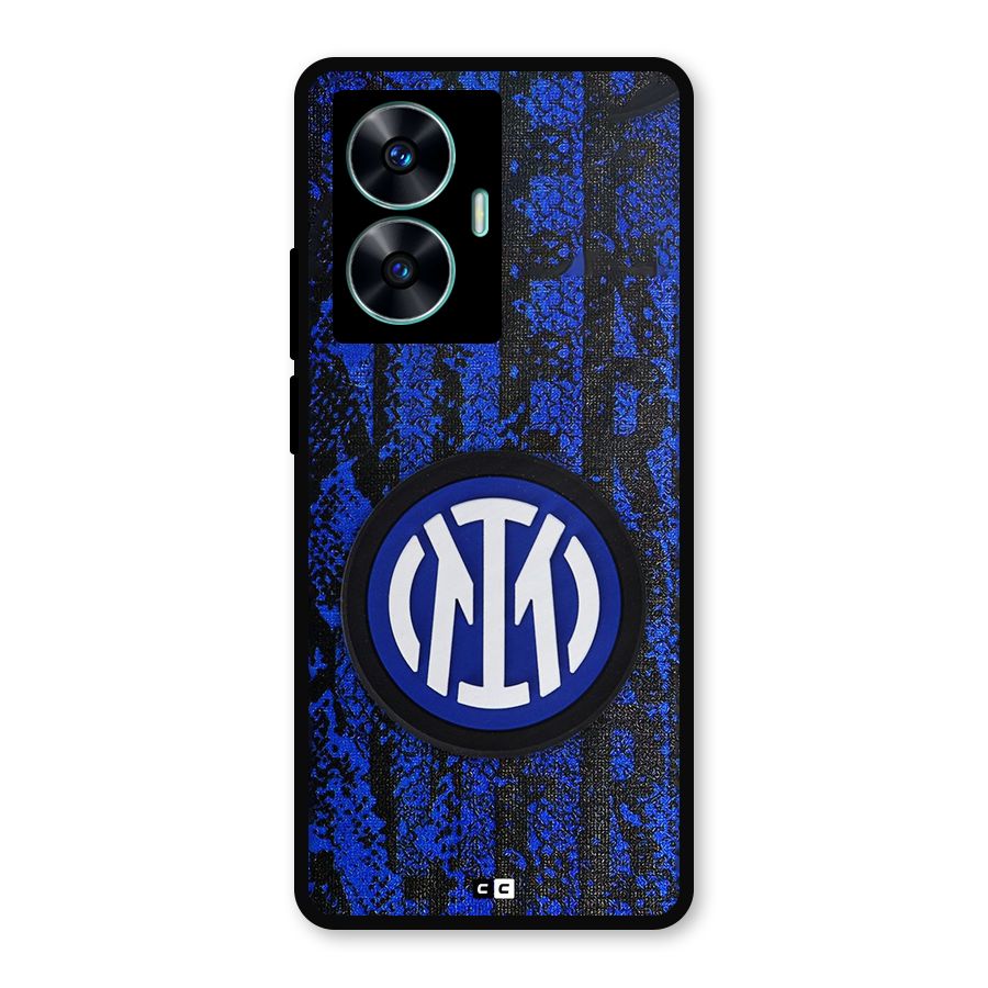 Inter Milan Texture Metal Back Case for Realme C55