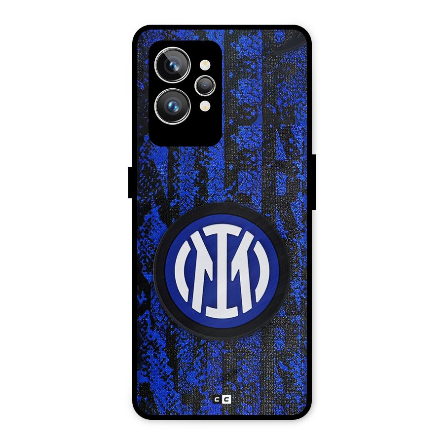Inter Milan Texture Metal Back Case for Realme GT2 Pro