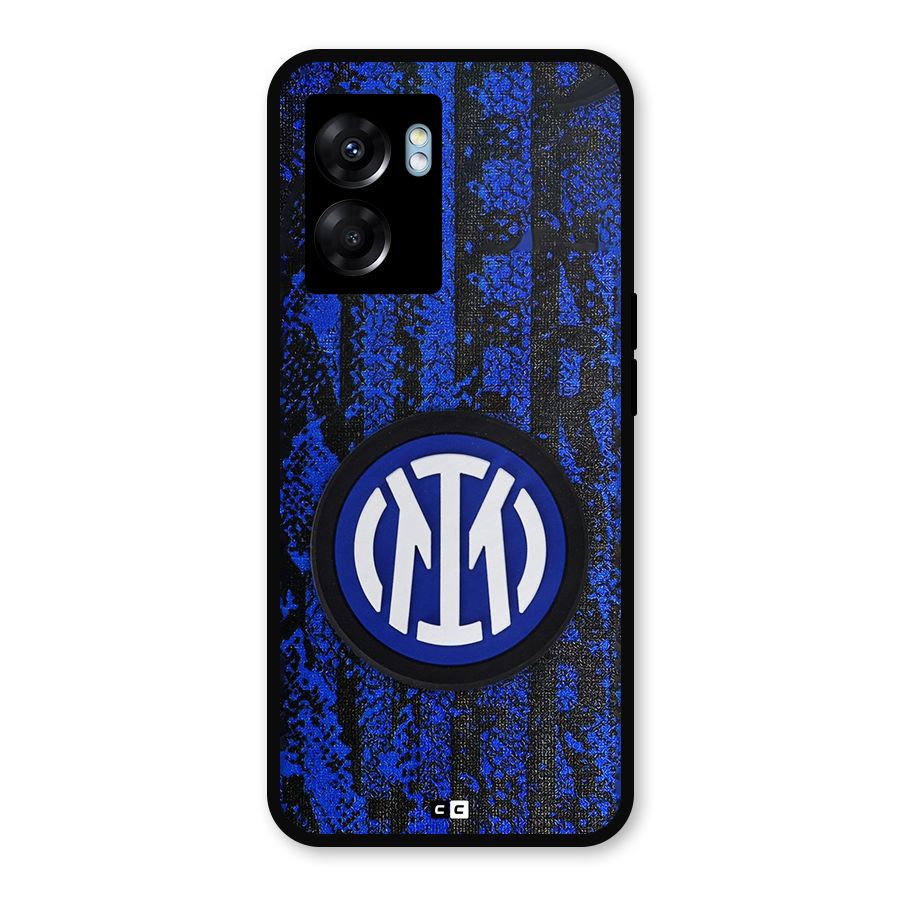 Inter Milan Texture Metal Back Case for Realme Narzo 50 5G