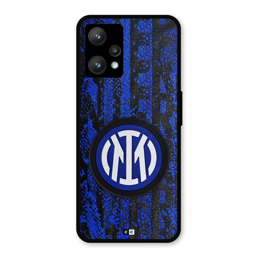 Inter Milan Texture Metal Back Case for Realme Narzo 50 Pro