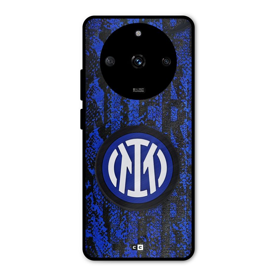 Inter Milan Texture Metal Back Case for Realme Narzo 60 5G