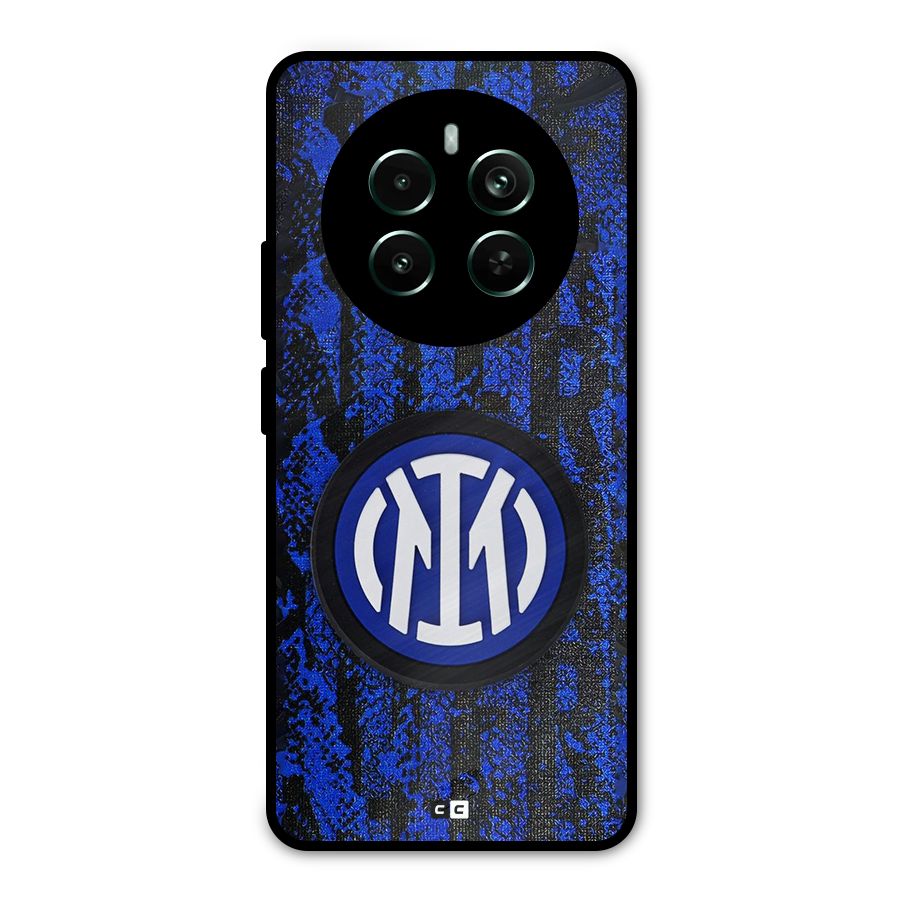 Inter Milan Texture Metal Back Case for Realme Narzo 70 Pro