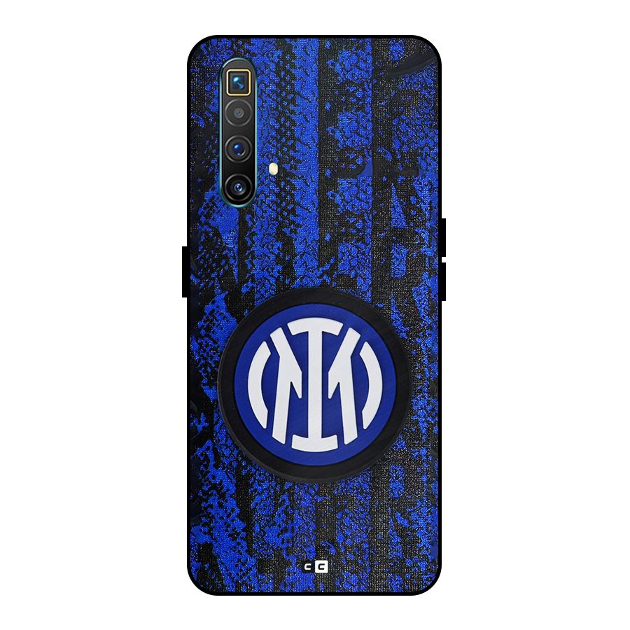 Inter Milan Texture Metal Back Case for Realme X3