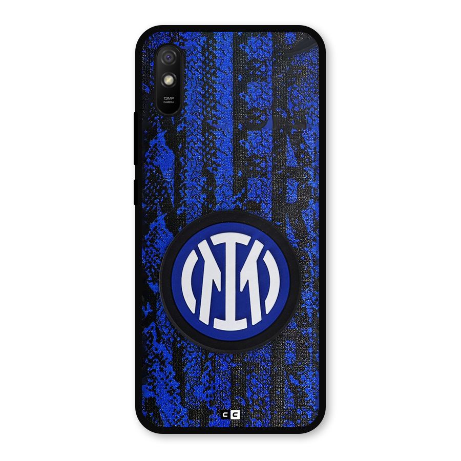 Inter Milan Texture Metal Back Case for Redmi 9i