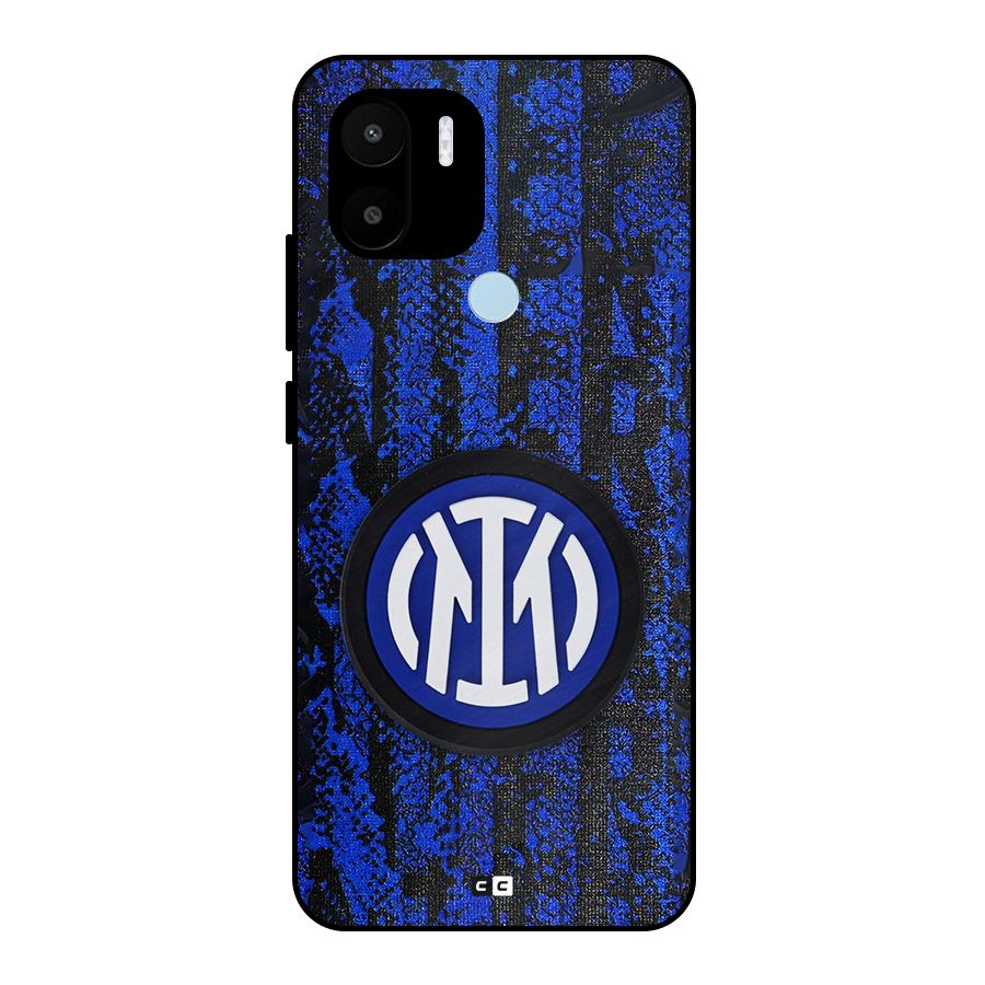 Inter Milan Texture Metal Back Case for Redmi A2 Plus