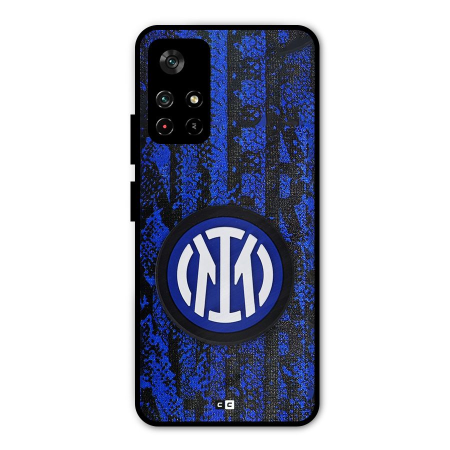 Inter Milan Texture Metal Back Case for Redmi Note 11T 5G