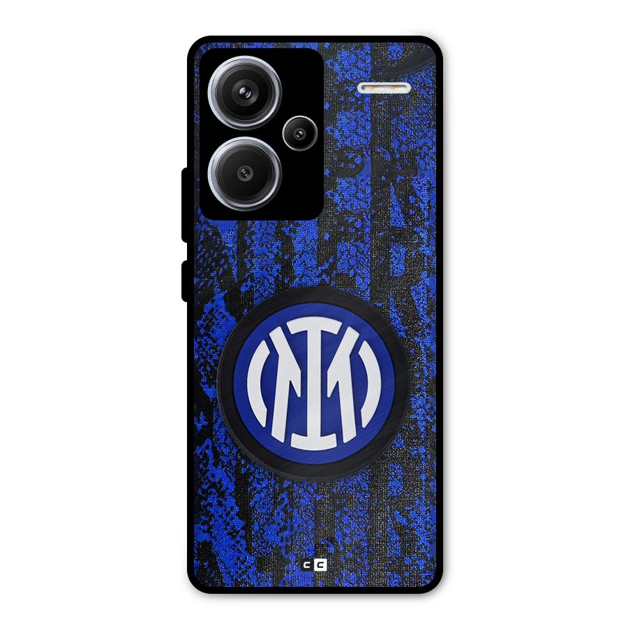 Inter Milan Texture Metal Back Case for Redmi Note 13 Pro Plus