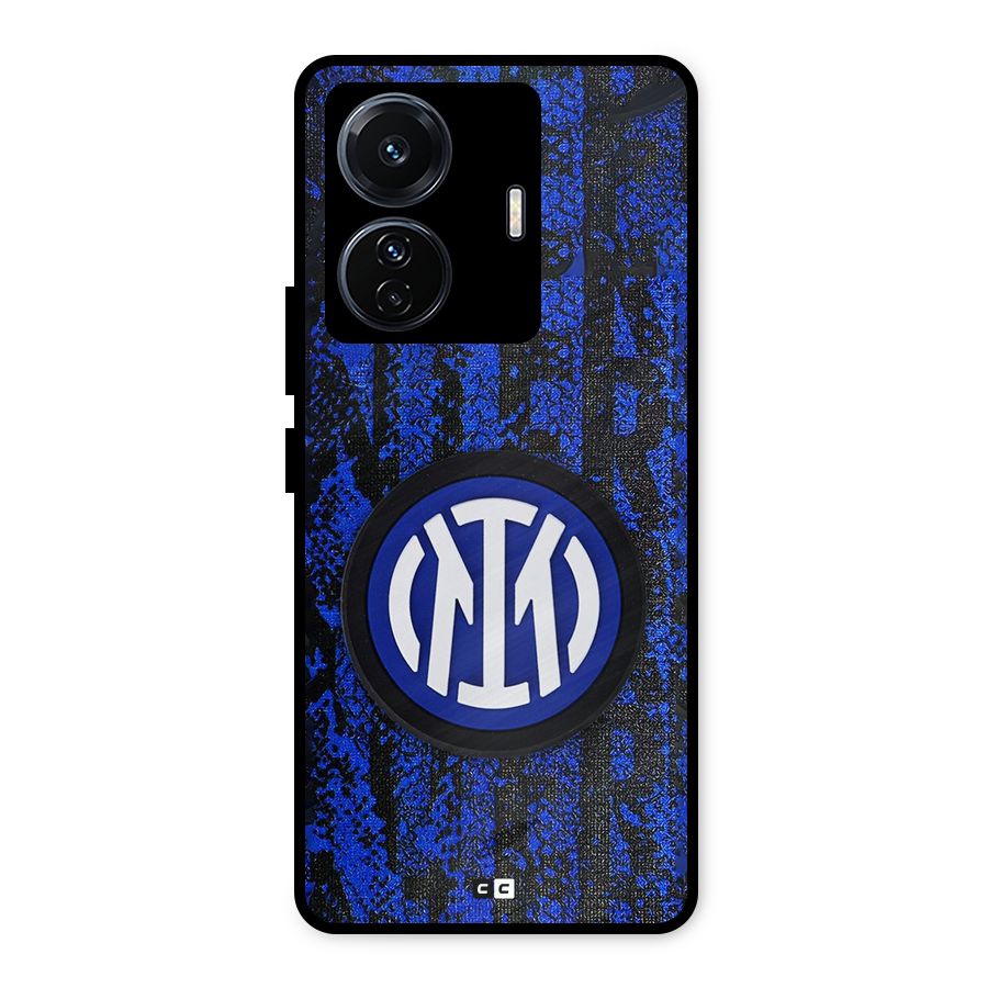 Inter Milan Texture Metal Back Case for Vivo T1 Pro