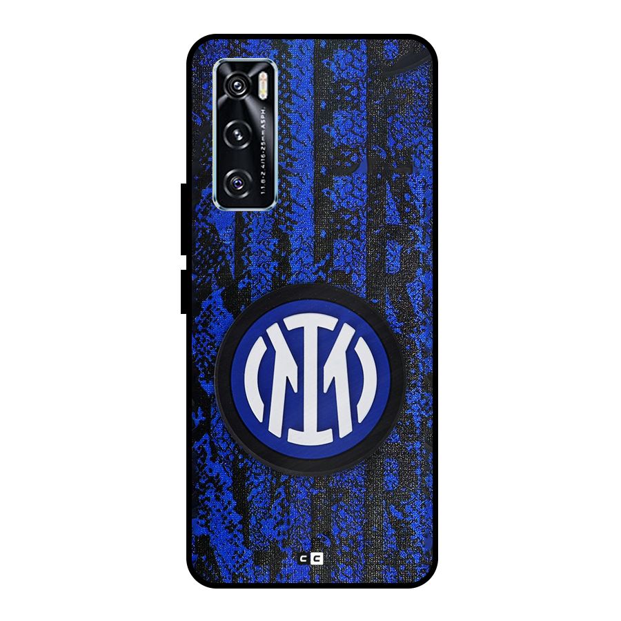 Inter Milan Texture Metal Back Case for Vivo V20 SE