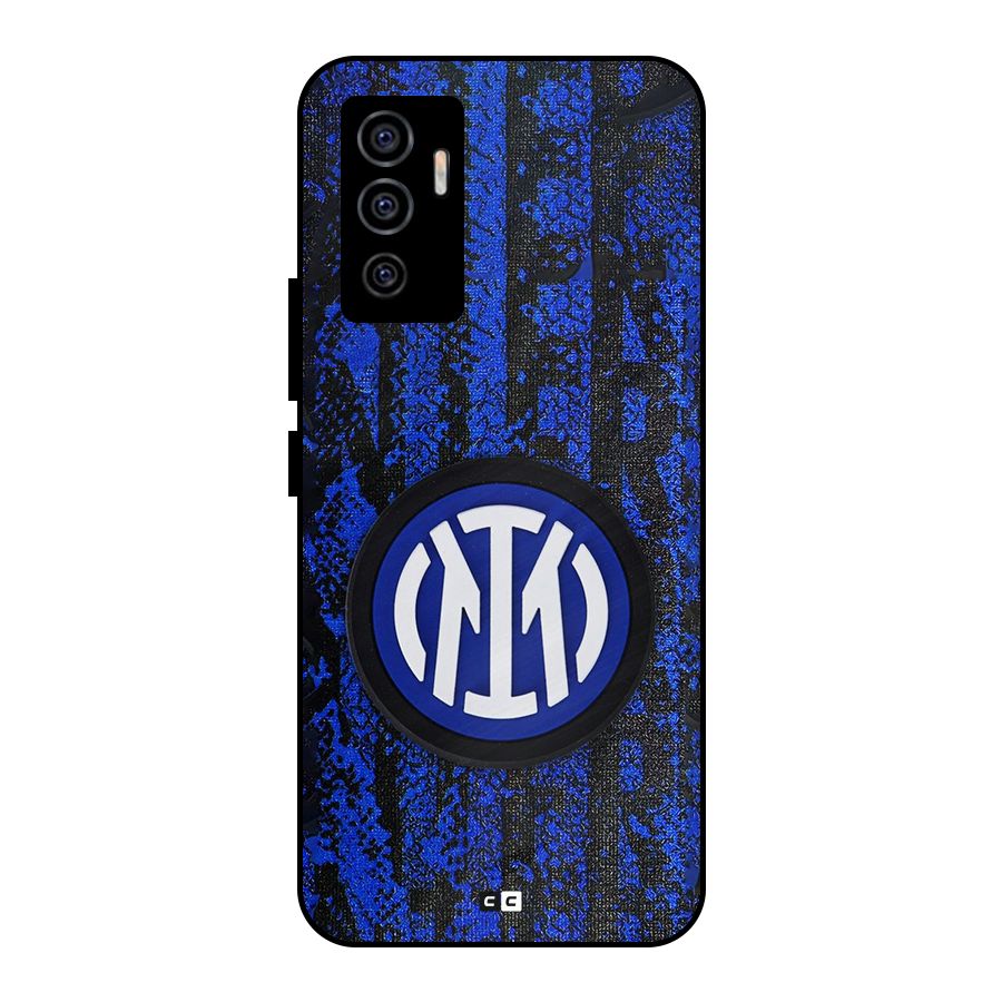 Inter Milan Texture Metal Back Case for Vivo V23e