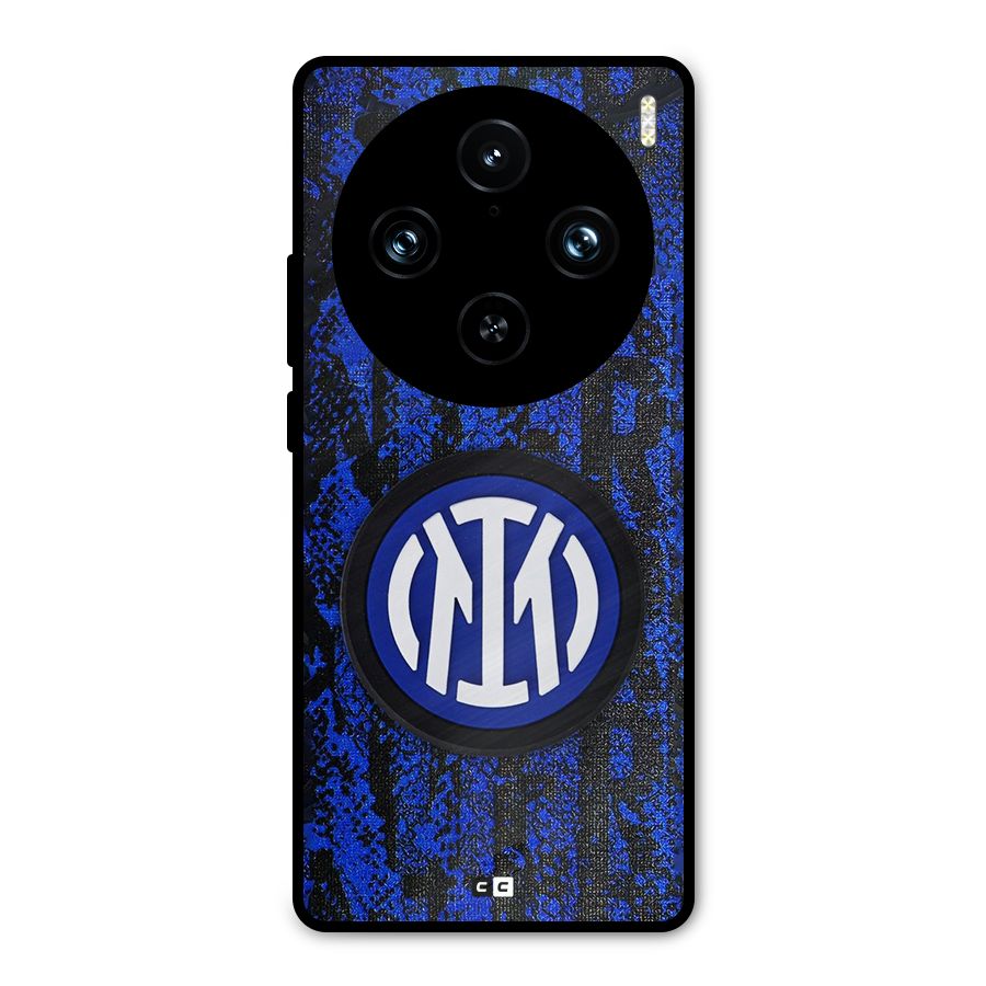 Inter Milan Texture Metal Back Case for Vivo X100 Pro