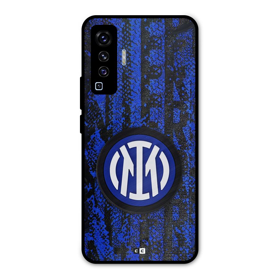 Inter Milan Texture Metal Back Case for Vivo X50