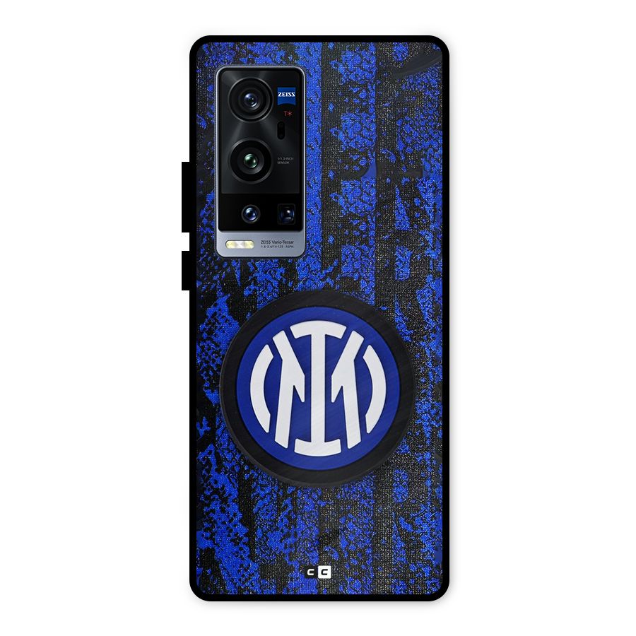 Inter Milan Texture Metal Back Case for Vivo X60 Pro Plus