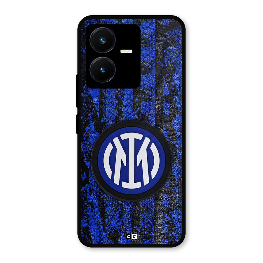 Inter Milan Texture Metal Back Case for Vivo Y22