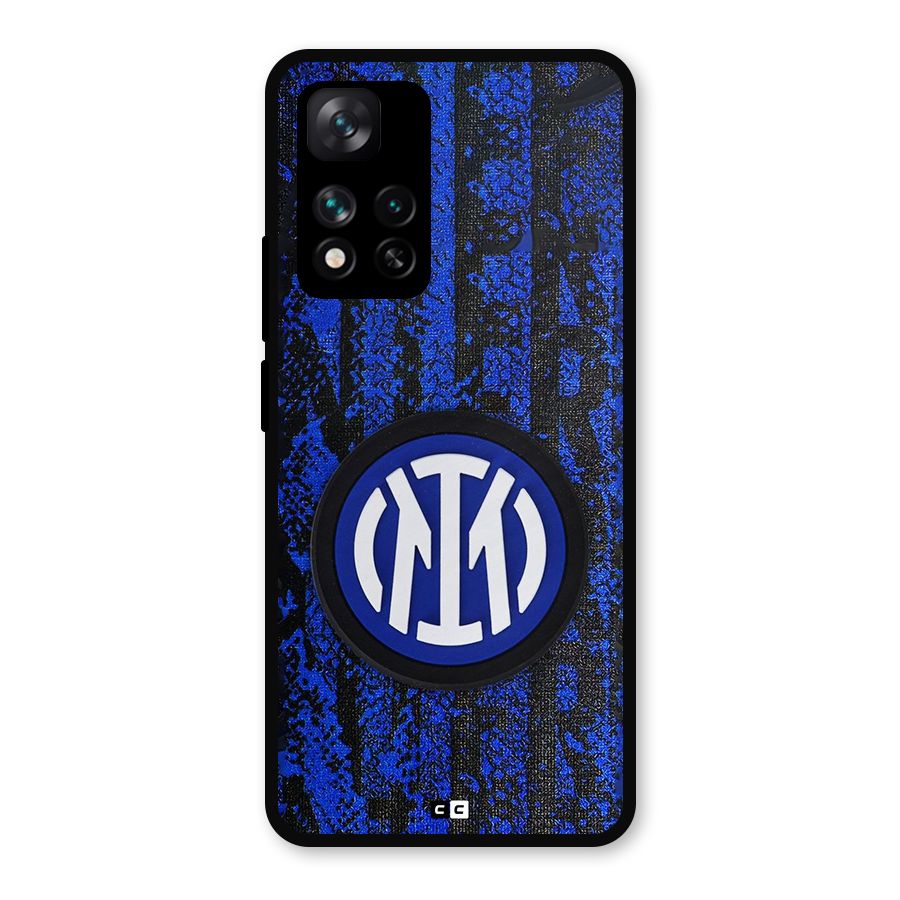 Inter Milan Texture Metal Back Case for Xiaomi 11i Hypercharge 5G
