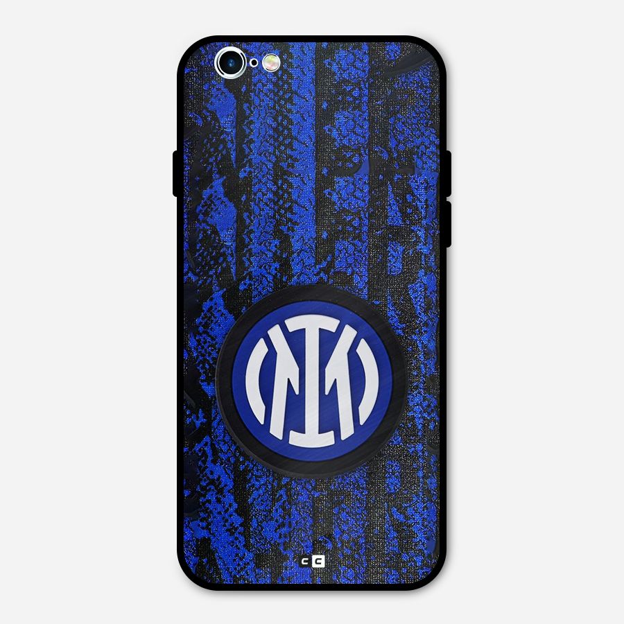 Inter Milan Texture Metal Back Case for iPhone 6 6s