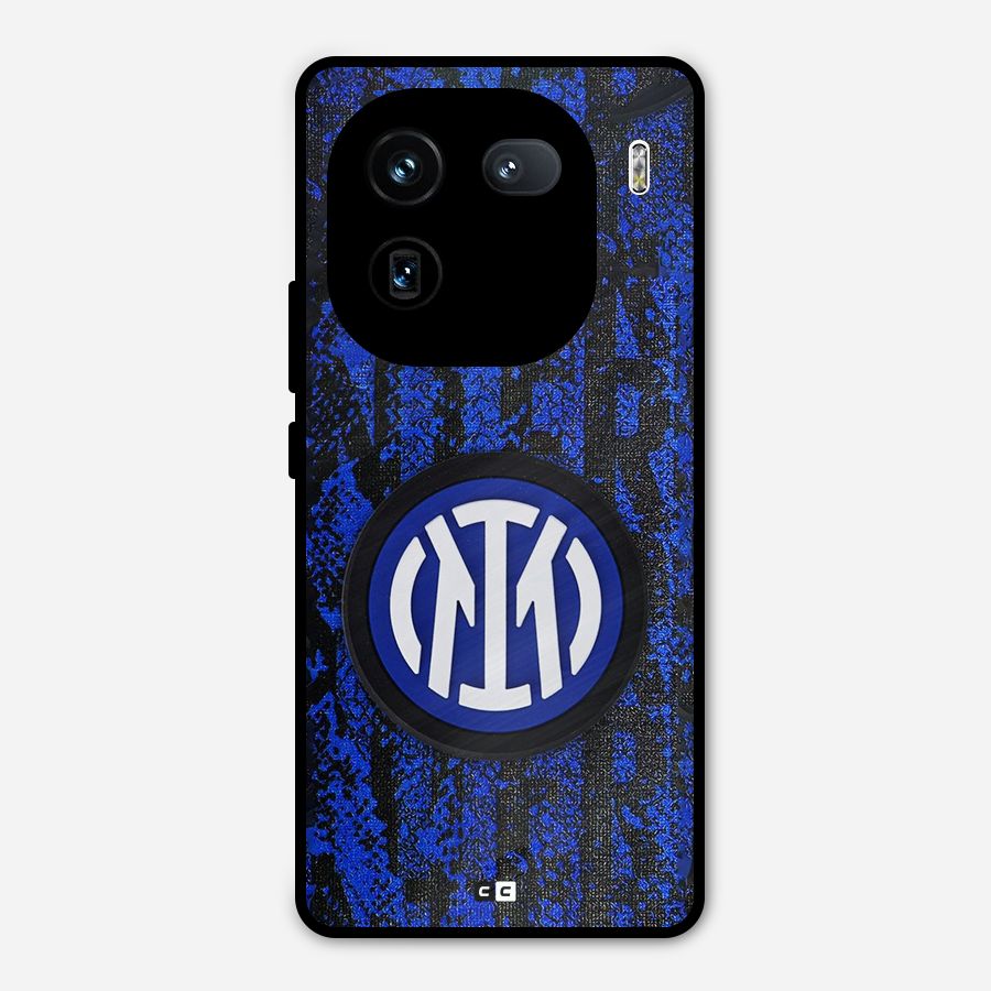 Inter Milan Texture Metal Back Case for iQOO 12
