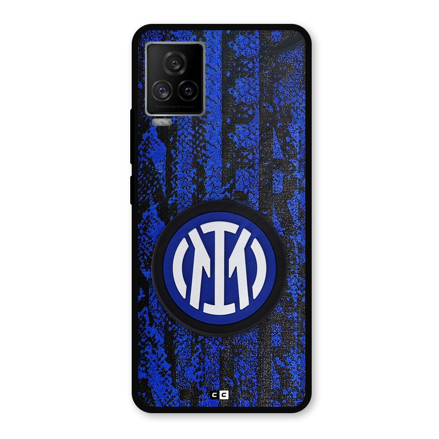 Inter Milan Texture Metal Back Case for iQOO 7 Legend 5G