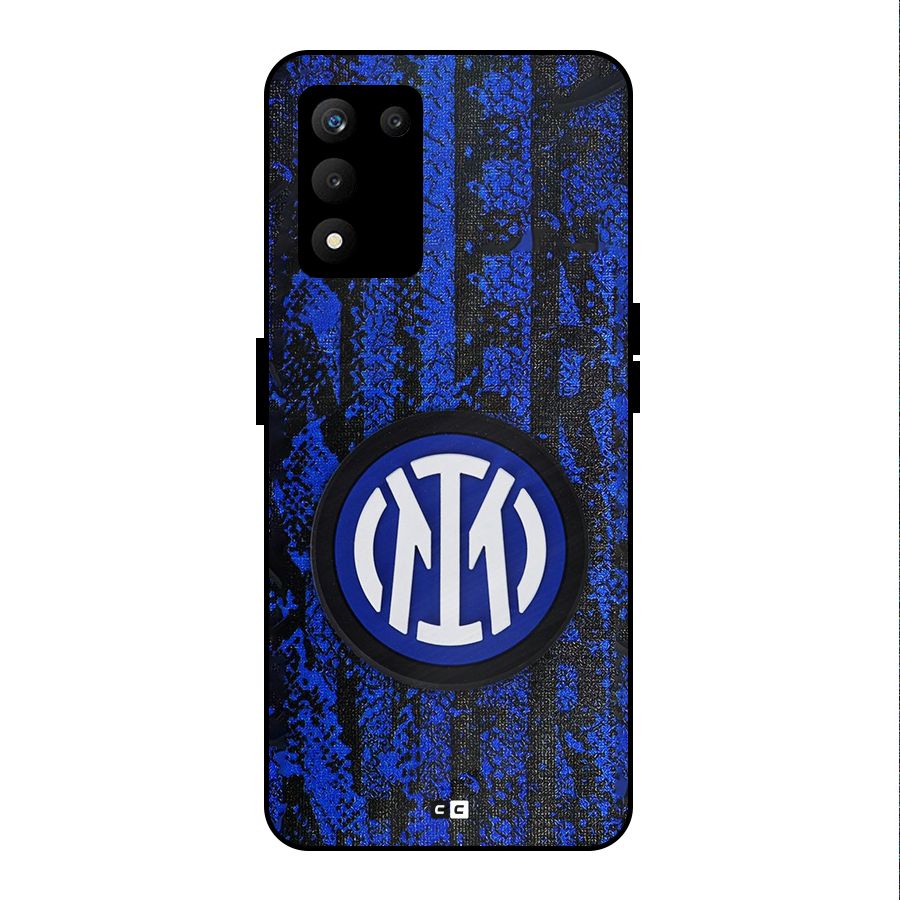 Inter Milan Texture Metal Back Case for realme 9 5G SE